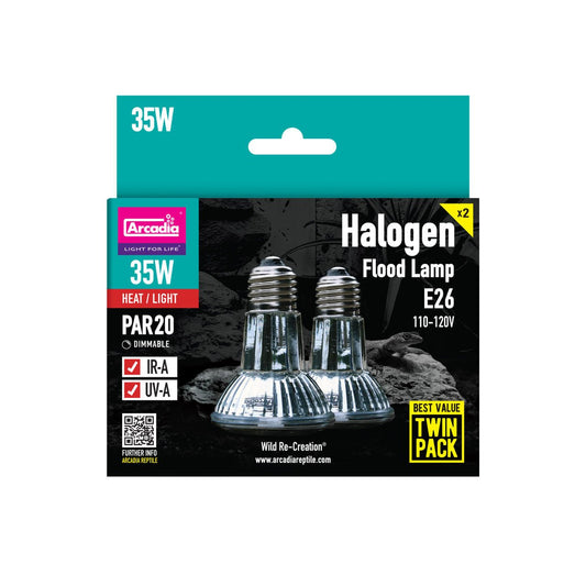 Arcadia Halogen 35W Heat Bulb (PAR20) TWIN PACK