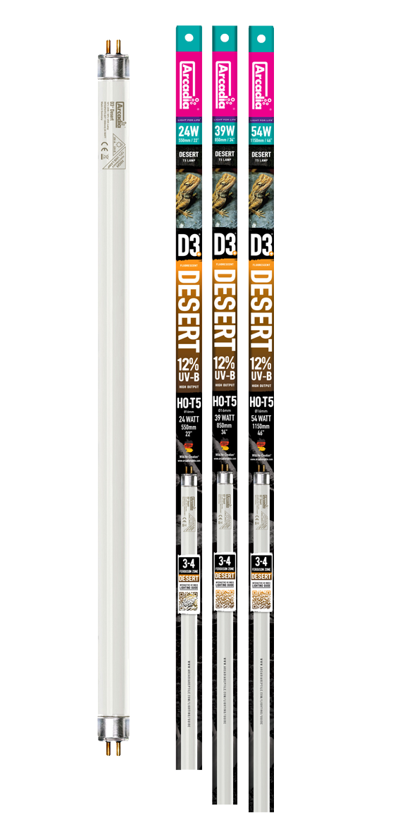 Arcadia PRO T5 UVB Bulb 12% Desert Lamp (24W-22.5")